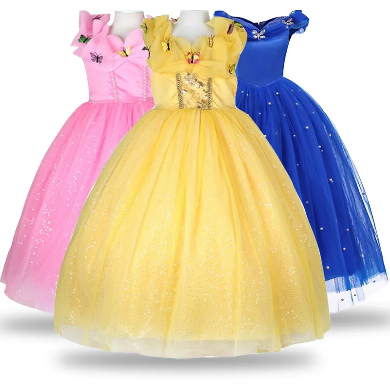 

Summer Children's Wear Bell Princess Dress Girl Dress Baby Girl Cinderella Dress Up Girl Clothes Strapless Halloween Costumes