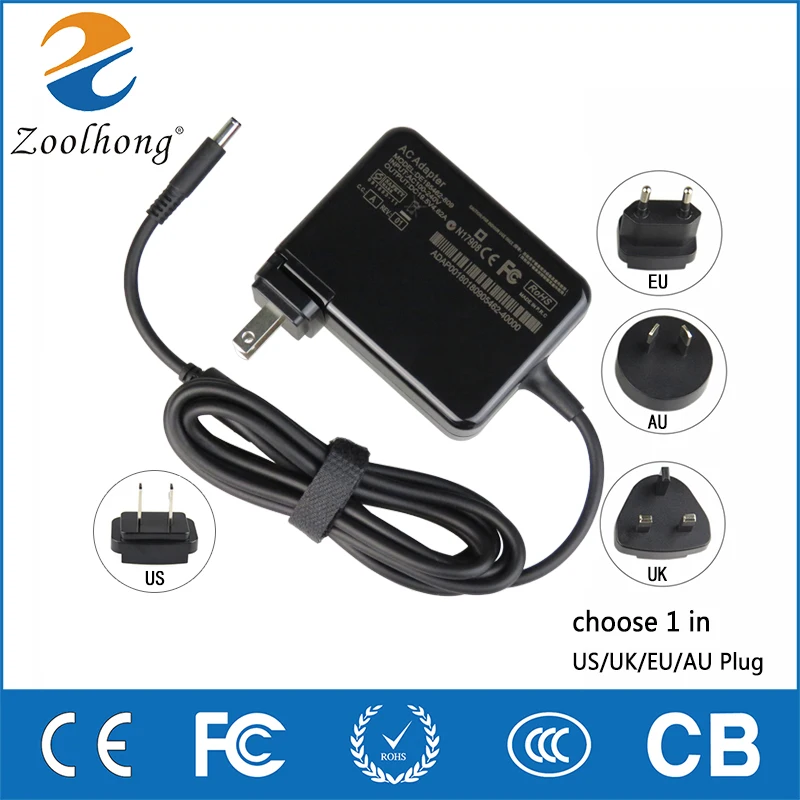 

Zoolhong New 19.5V 4.62A 90W 4.5*3.0mm Travel Charger For Dell XPS 13 L321X L322x 9343 Adapter LA90PM111 Laptop Power Charger