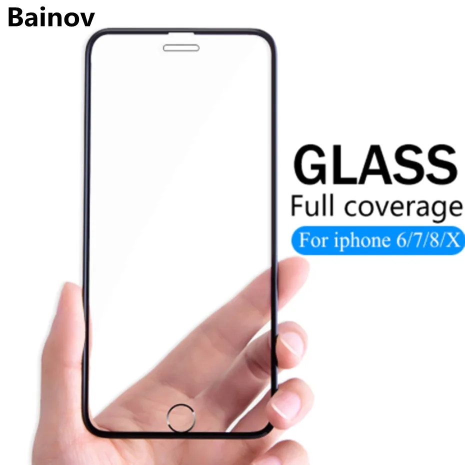 Новое 3D полное покрытие Защитное стекло для iphone 6 7 8 6s plus X XS закаленное на xs max