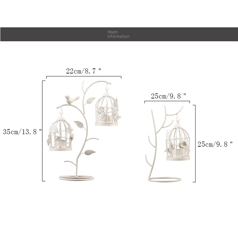 В европейском стиле с изображением птиц на ветках клетка, свечи держатель кованого железа подсвечник украшения дома Гостиная ремесла мебель подарок