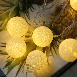 20 светодио дный Светодиодов Фея мягкий гранулированный шар струнные огни Luminaria 3 м светодио дный LED украшение для рождественской гирлянды