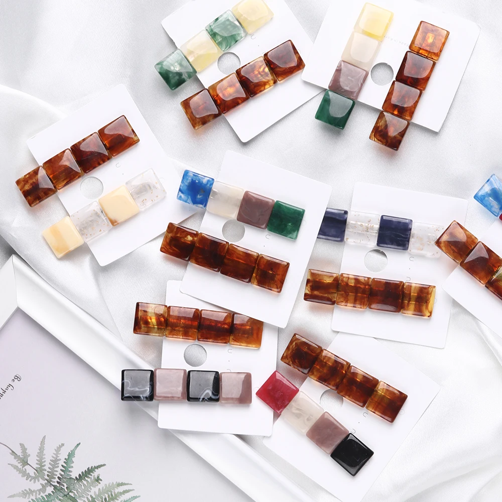 

1 Pair New Fashion Resin Acetate Hair Clip Women Hair Accessories Hair Clip Girls Hair Pins Sweet Daily Barrette For Women Girls