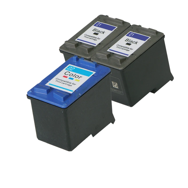 Cartucho de tinta remanufacturado, accesorio para HP21 22 21XL, HP Deskjet  F380 F2280 3910 3915 3918 3920 3930 3938 3940 D1530 D1311 D1320, 3 uds.|ink  cartridge|ink cartridge for hpcartridge for hp - AliExpress