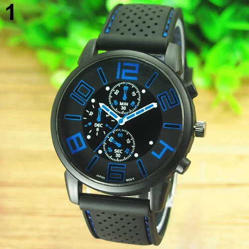 

2015 Men's Casual Sports Stainless Steel Silicone Band Quartz Analog Wrist Watch 5ZF6 8JV6