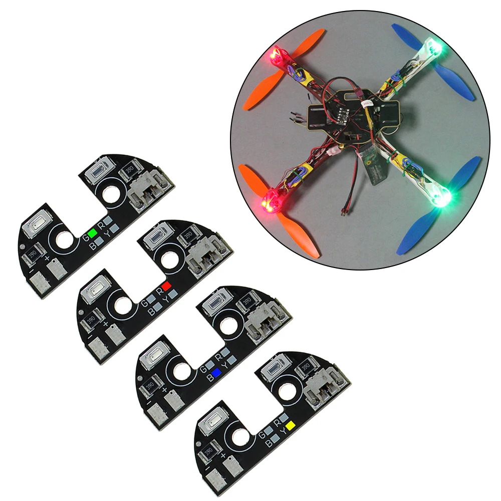 

LED Night Navigation Light 4pcs 5V High Power LED Board with Cable for FPV Quadcopter F450 F330 F550 S500 S550 Frame