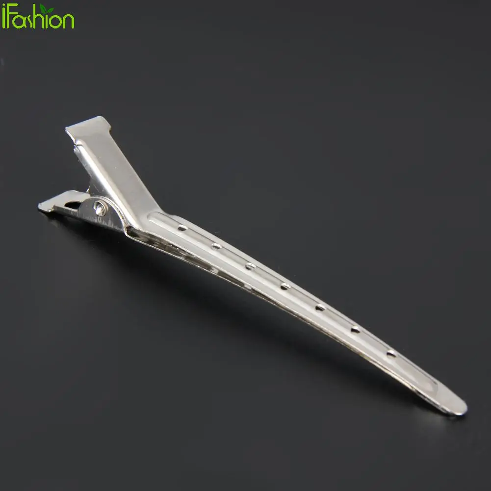10pcs Pro Salon Hairdressing Tools Duck Mouth Hairdresser Hair Clip Clips Hair Stainless Steel Hairdressing Sectioning Clamp