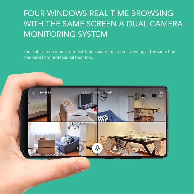  Xiaomi Xiaofang Camera Dual Lens Version Panoramic Smart Network IP Camera Two-way Audio Four Scree