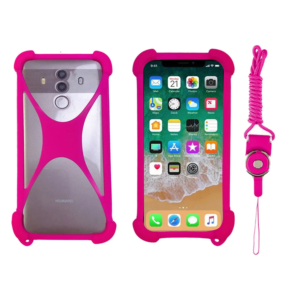 

Logicom Le Hop Soft Silicone Case Bumper Shell Protection Neck Strap Le Hello Elastic Phone Cover for Logicom L-ement 403