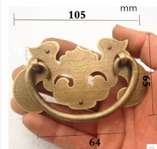 Все медные китайские античные летучие мыши из чистой меди крест руки античные медные крепежи для фурнитуры Шкаф ящика