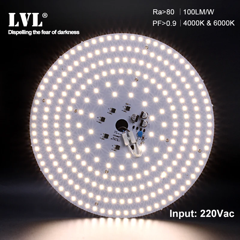 LED Lamp Chip SMD2835 Beads Smart IC 220V Input 6000K 4000K 7W 10W 18W 25W 36W 40W DIY Ceiling Source Light Board led ceiling light module 48w replacement led panel 220v led light panel board dimmable round module lamp for ceiling fan lights