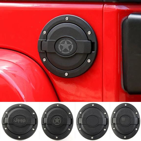 

Newest Top Quality Fuel Tank Cover Gas Lid Filler Cap Metal ABS For Jeep Wrangler 2007 Up Free Shipping