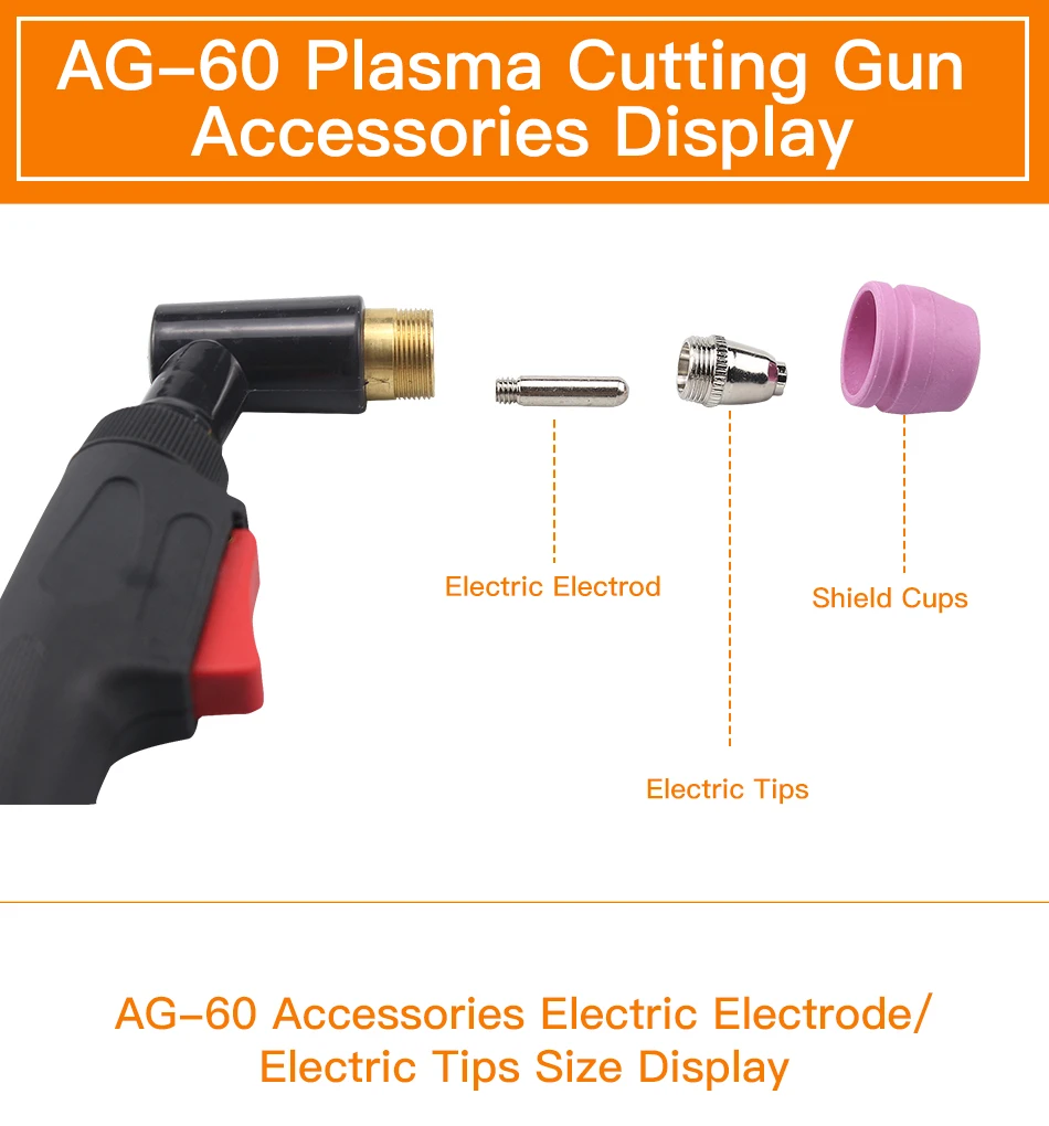 30 шт. воздуха Plasma Cutter AG-60 резак/пистолет голову расходных CUT40/50/60A наконечники для электродов канавка shiled чашки