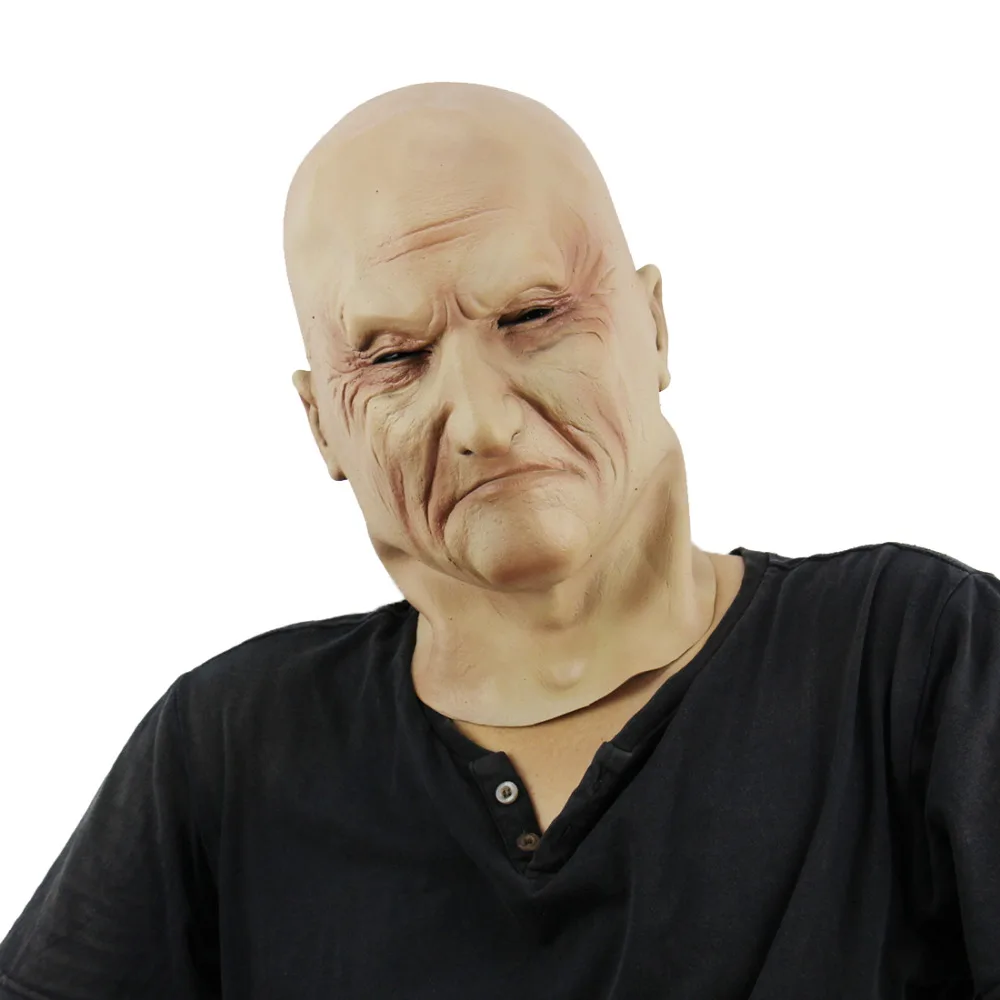 

XMAS Realistic Latex Old Man Mask Male Disguise Halloween Fancy Dress Head Rubber Adult Party Masks Masquerade Cosplay Props