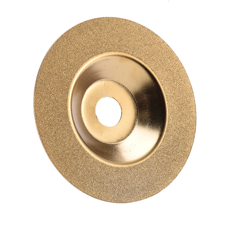 PW TOOLS 100 mm Gold Diamond Titanium Grinding Wheel Polishing Disc Pads Grinder Cup Angle Grinder Rotary Tool Grind Stone Glass grinding disc abrasive wheel grinding wheel