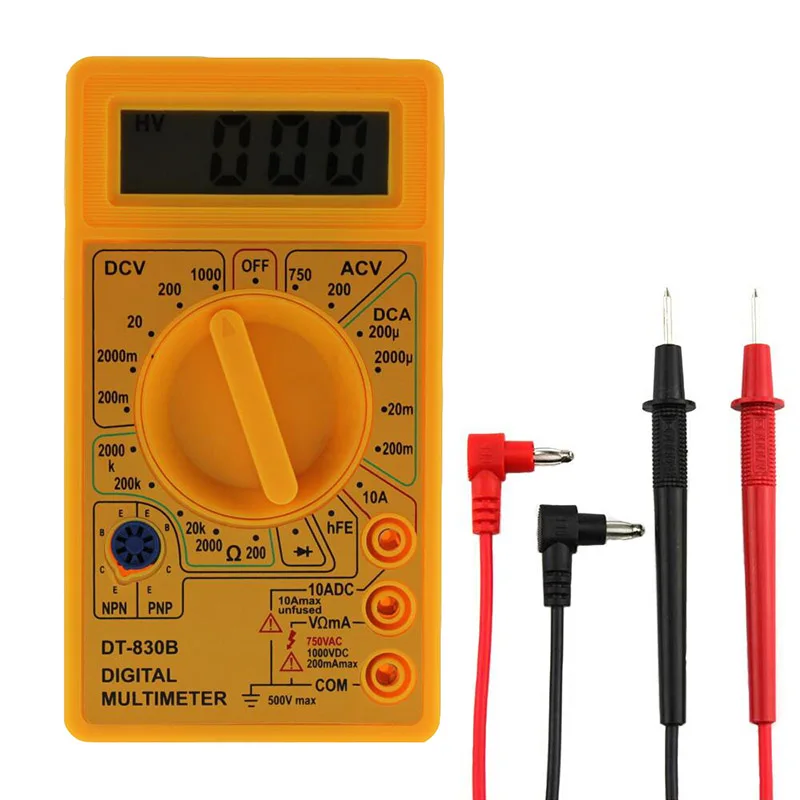 Горячий ЖК-дисплей цифровой мультиметр AC/DC 750/1000V Ампер Вольт измеритель омметра XJS789