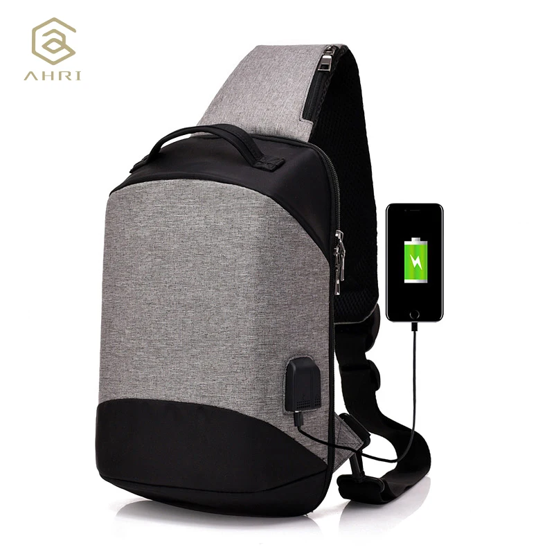 

AHRI High Capacity Chest Bag For Men&Female Canvas Sling Bag Casual Crossbody Bag For Short Trip Men Anti Theft Chest Bag