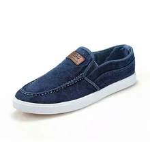 Men canvas new spring autumn fashion men’s shoes male breathable comfortable casual lazy shoes men slip on round toe flats