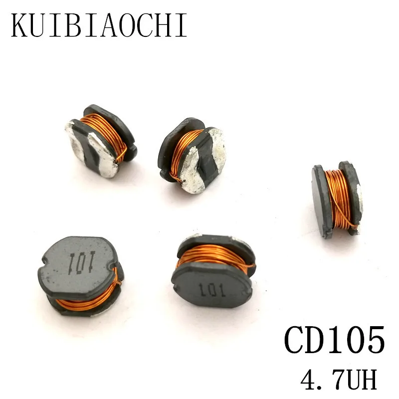 10 шт./лот SMD индуктор питания CD105 4 7 мкГн 4R7 10*9*5 мм неэкранированный обмотки |