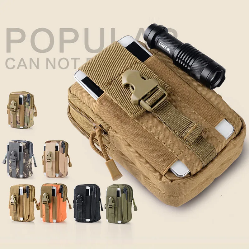 

Sport Molle Tactical Waist Bag Men Outdoor Casual Waist Pack Wallet Mobile Phone Case For nokia lumia 950 640 xl 535 650 630 550