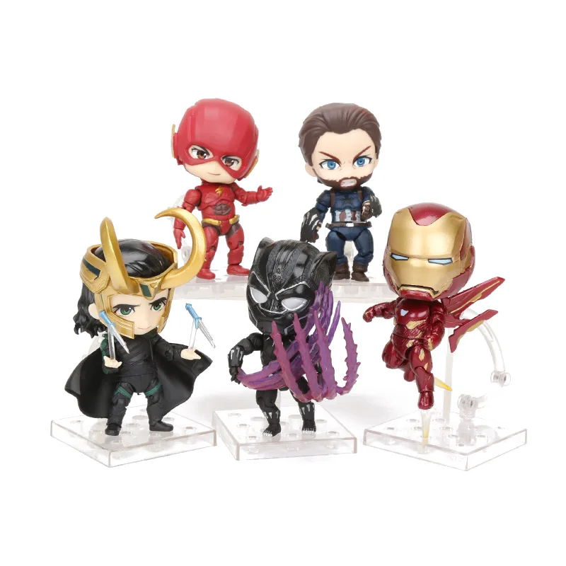 8-9 см игрушки Marvel Nendoroid Мстители Бесконечность ВОЙНЫ ЖЕЛЕЗНЫЙ ЧЕЛОВЕК Mk50 ПВХ фигурка Черная пантера флэш 917 Коллекционная модель
