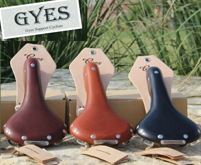 Седло Gyes GS06 из натуральной коровьей кожи кожаное седло для велосипеда