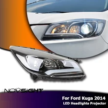 NOVSIGHT для Ford Kuga DRL светодио дный фары Дневные ходовые огни проектор ксеноновые линзы Противотуманные фары DRL фары в сборе