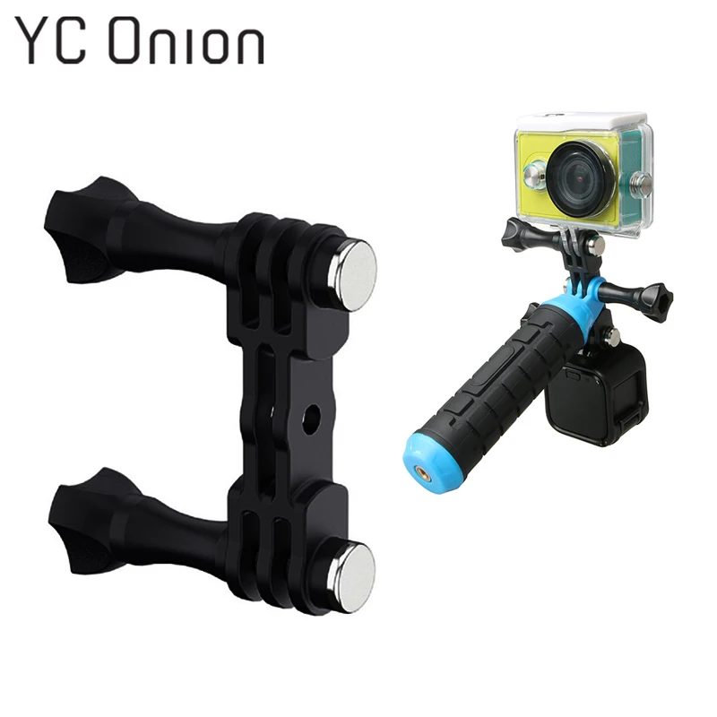 

Double Bracket Dual Holder Professional Sport Camera Handle Adapter with Screw Mount for Xiaomi Yi SJ4000 for Gopro Hero 7 6 5 4