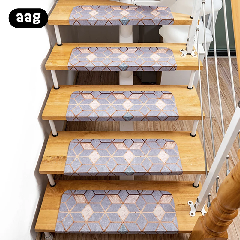 1Pcs Stairs Mat Carpet Non-Slip Waterproof Self-adhesive Stair Treads Carpet Protector Rug Floor Staircase Mat Home Decorations