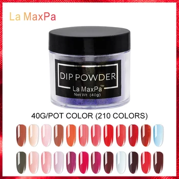 

LaMaxPa dipping powder nail 40gram without lamp cure long lasting nails color dipping powder nail art decoration