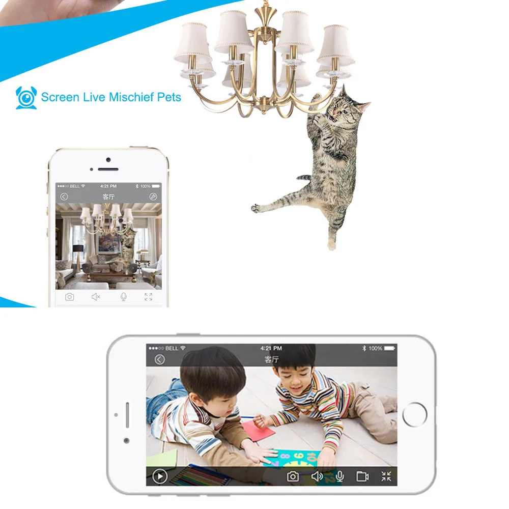  Podofo 720P HD Mini Wireless Wifi Baby Monitor Babysister Ip Camera Infant Baby Video Security Two-