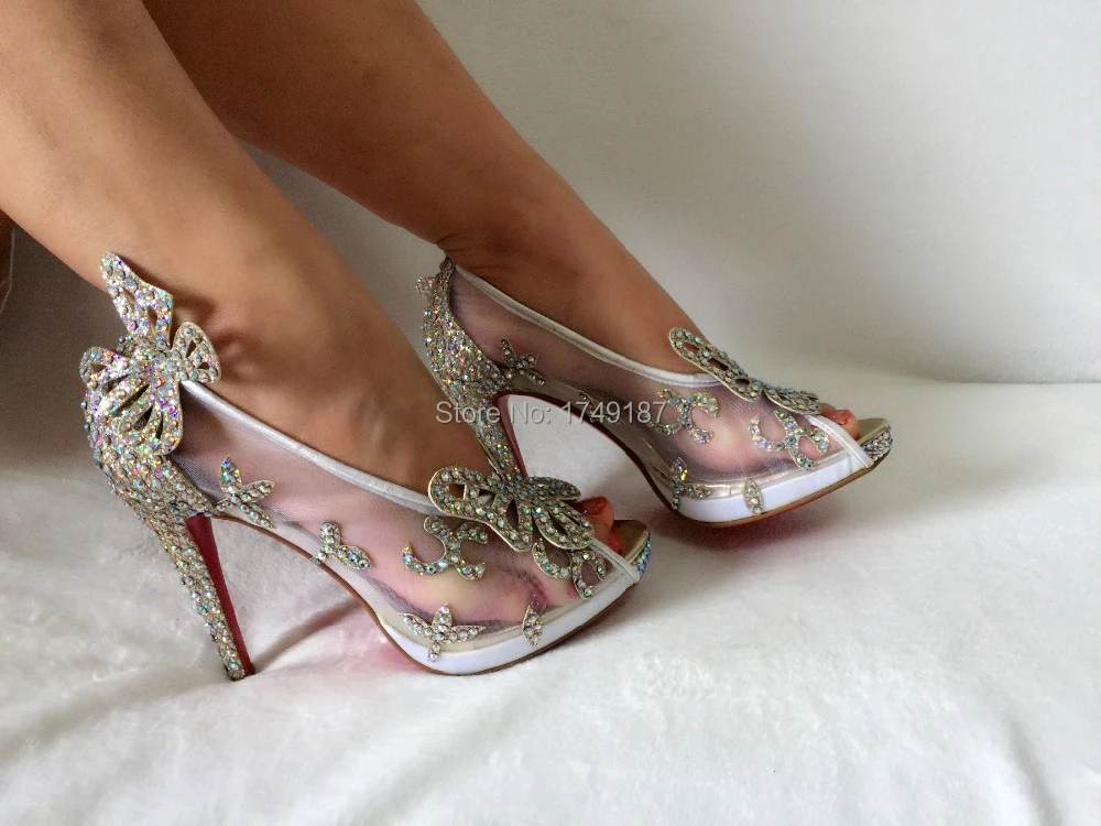 glass slipper pumps