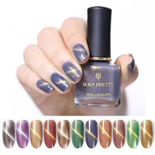 BORN PRETTY 6 мл туманный лак для ногтей с эффектом «кошачий глаз» фиолетовый желтый зеленый блеск лак для ногтей маникюр Дизайн DIY