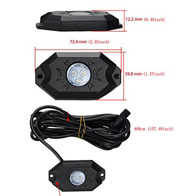 Flash Deal 1 To 4 Rgb Car Auto Chassis Lamp Light Decor Mobilephone App Music Control 3