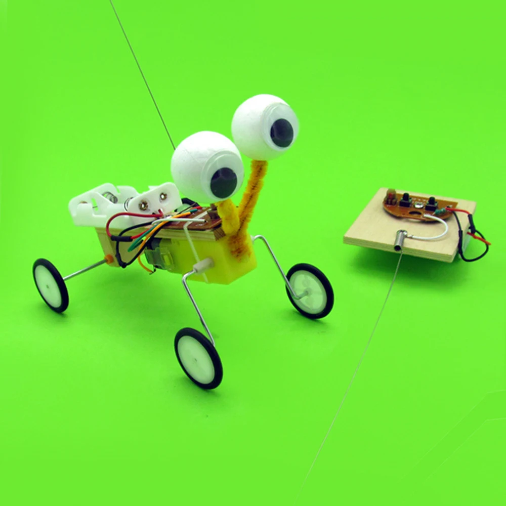 

DIY Children Remote Control Robot Reptile Mode Wooden Electric Invention Kid Creative Educational Science Experiment Toy