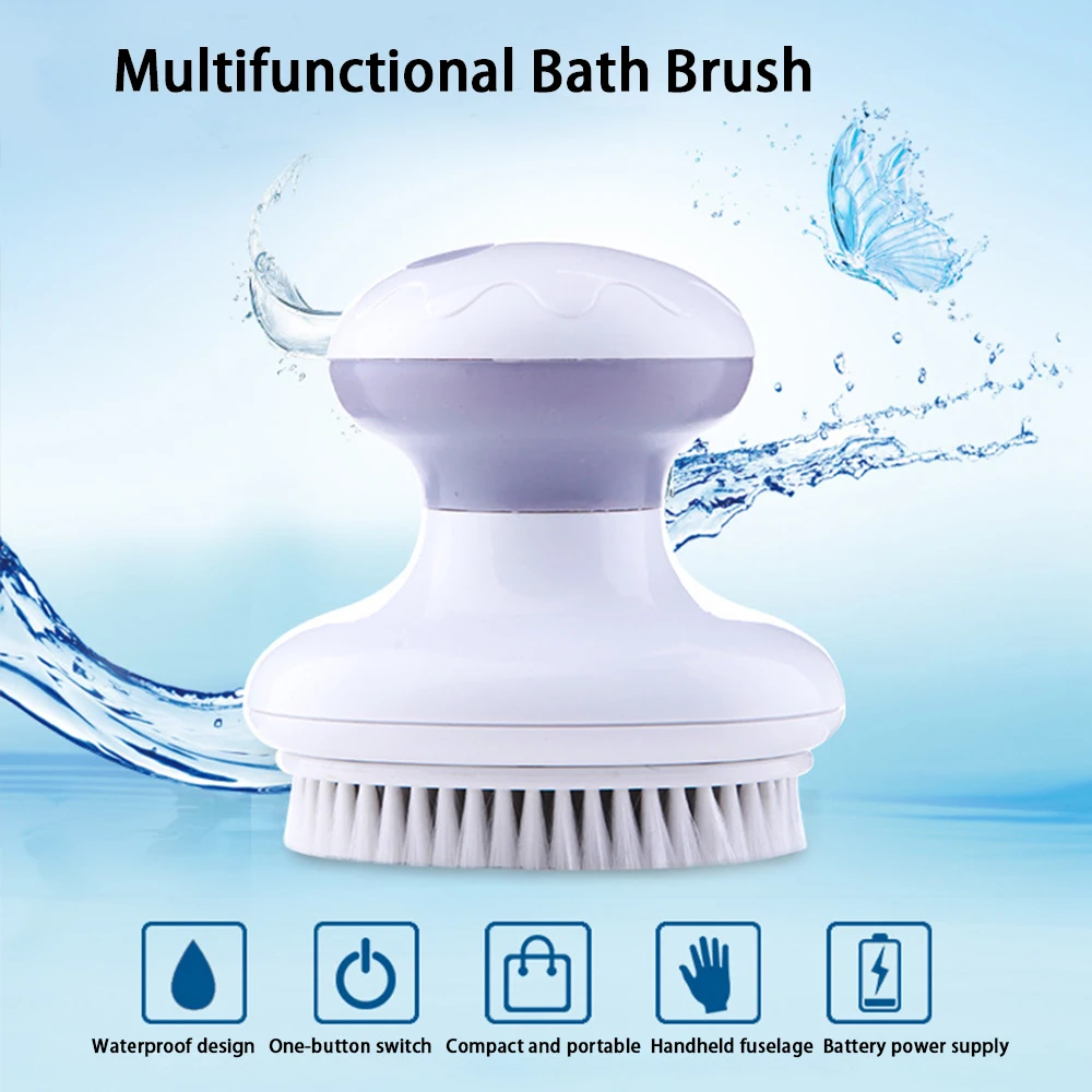 Multifunction Electric Bath Brush Massage Brush Rubbing Cleaner Pore Cleanser Skin Massage Cleansing Device Body Cleaning Tools