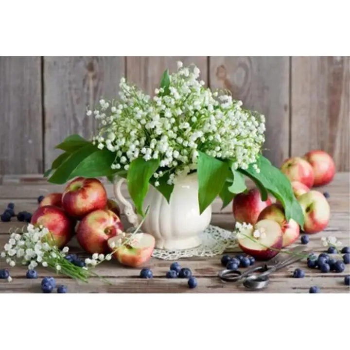 Lily Of The Valley And Apple Diamond Painting Kit - DIY | Дом и сад