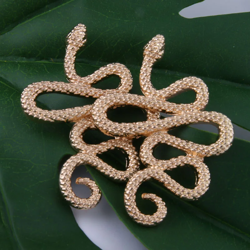 Серьги-капли NeeFu WoFu, серьга со змеями, большие серьги из цинкового сплава, женские серьги, подарок на Рождество - Окраска металла: gold