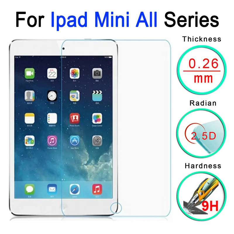 7.9inch protective glass for apple ipad mini 4 tablet screen protector for ipad mini 3 2 5