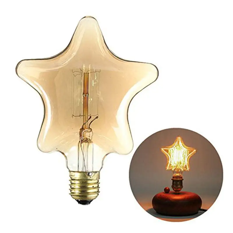 

Retro Edison Bulb E27 110V/220V 40W Vintage Heart Shape Ampoule Lamp Edison Bulb Incandescent Filament Light Bulb