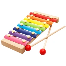 Музыкальный инструмент, игрушка в деревянной рамке, стиль ксилофона, детские музыкальные забавные игрушки, Детские обучающие игрушки, подарки