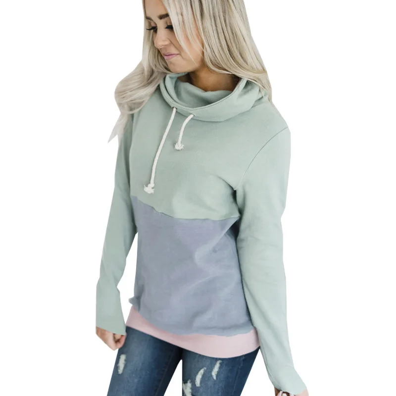 Hoodies Sweatshirts 2019 Fashion Harajuku Patchwork Long Sleeve Hoodies Sweatshirts Casual Loose Cotton Drawstring Top Pullovers