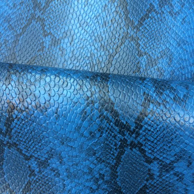 

synthetic PU imitate Python snake leather material Y004 sale by yard