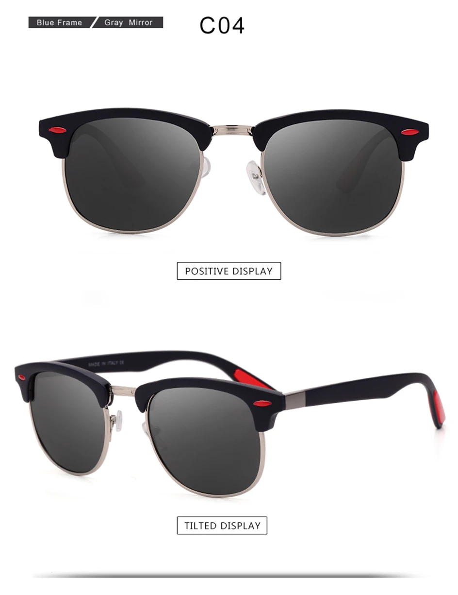 jumlai Classic Fashionable  Polarized Sunglasses Men Women Driving Square Frame Sun Glasses Male Goggle UV400 Gafas De Sol  (10)
