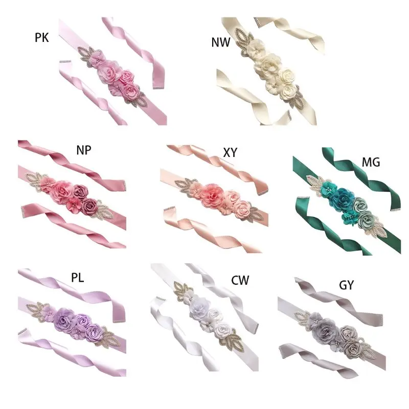 270x4 см женское свадебное платье пояс Искусственный цветок розы со стразами ручной работы Бисероплетение невесты Вечерние пояс