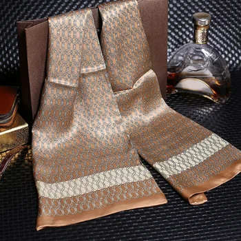 

Luxury Silk Scarf for Men Business Casual Royal Paisley Foulard Printing Cachecol Vintage England Jacquard Scarves Muffler
