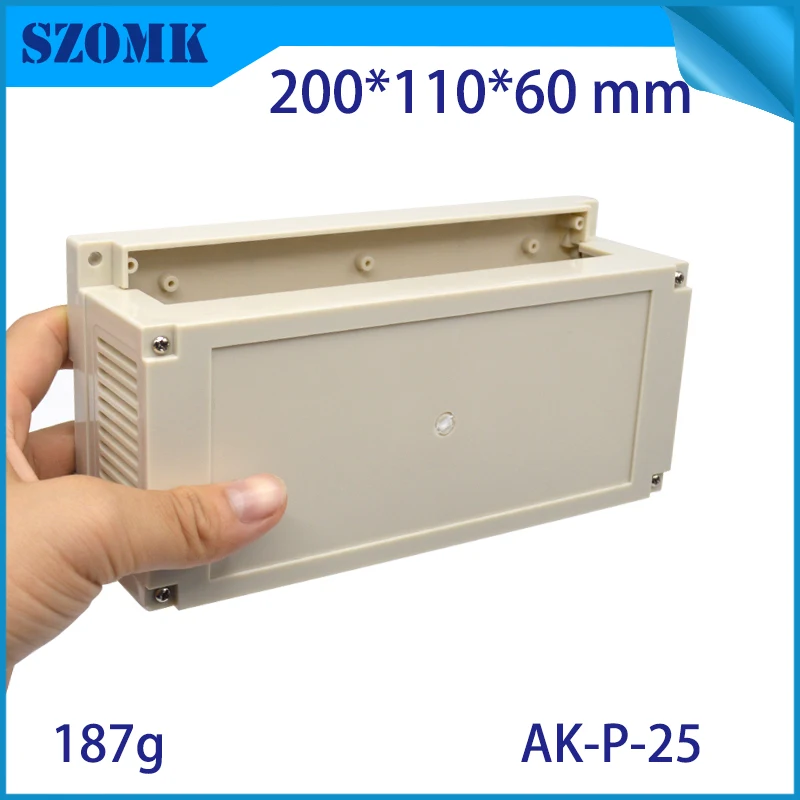 4 шт., 200*110*60 мм Горячая abs PLC пластиковый ящик для корпус для электронных проектов din-рейку пластиковое оборудование корпус коробки