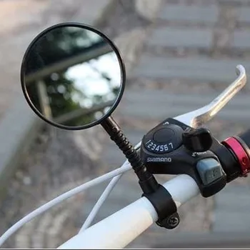 

1pc Bike Mirrors Bicycle Handlebar Flexible Rear Back View Rearview Mirror Black
