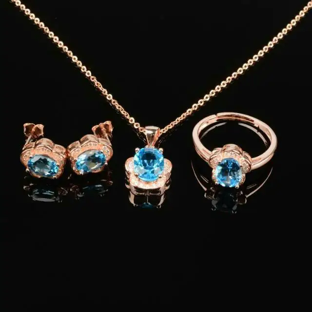 Kjjeaxcmy Fine Jewelry, серебро 925 инкрустация Природный Голубой Топаз установить минималистский бутик от имени серебро