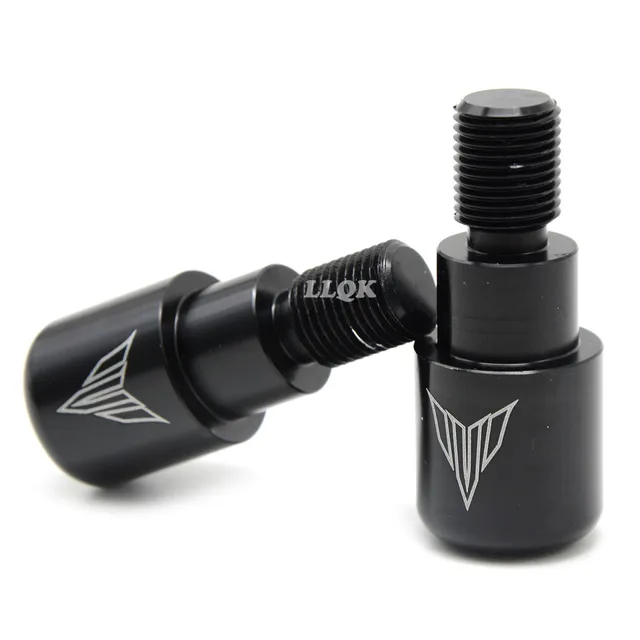 Motorcycle Bar Ends Hand Grip Handlebar End Caps Cover Gold For YAMAHA
