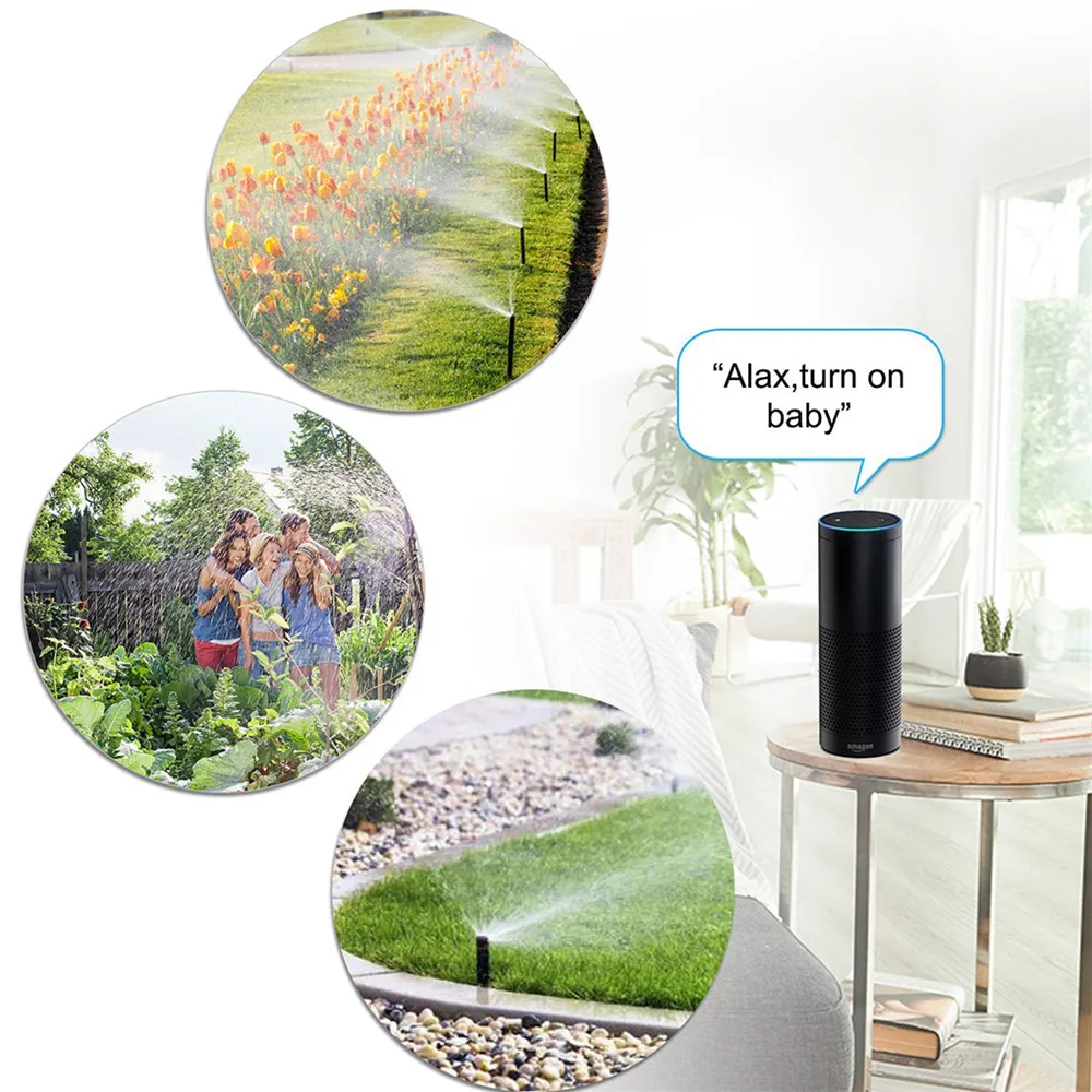 

US/EU Garden Smart Irrigation System Controller Wifi Irrigation Timer Garden Watering System Controller Voice Control System